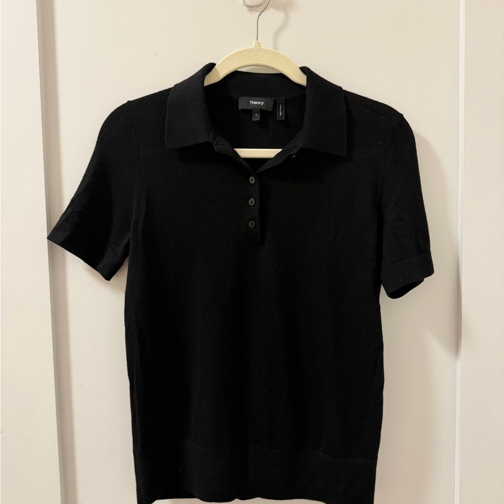 Theory Women's Black Button Down Shirt